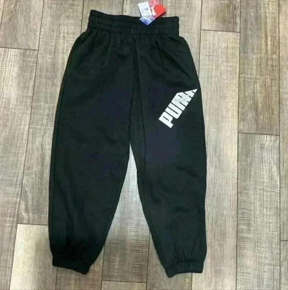 Girls Puma Sweatpants Size XLarge Black Holographic